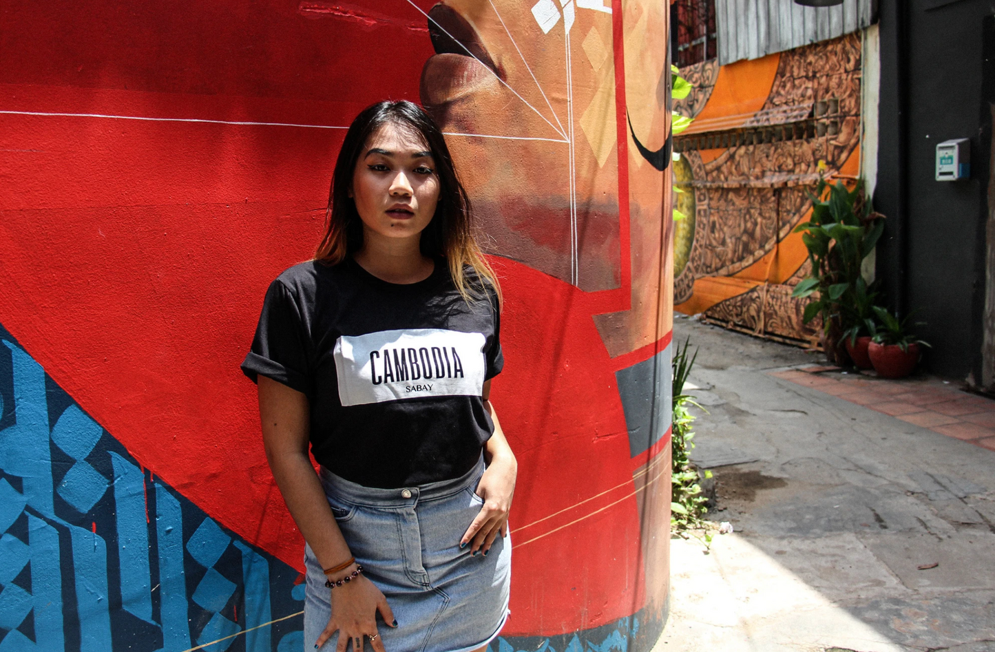 T-shirt Cambodia Black par Sabay Creation